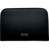 クリスチャン・ディオール Christian Dior コインケース ブラック シルバー金具 レザー ユニセックス コインケース