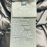 プラダ PRADA トライアングルロゴファー付きダウンジャケット 28G060 ネイビー ポリエステル レディース ダウンジャケット