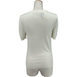 半袖サマーニット KN0688045001W ホワイト コットン レディース 半袖Ｔシャツ