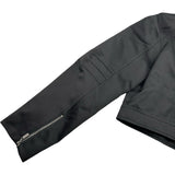 FOXEY BOUTIQUE サテンライダースジャケット 39141 ブラック ポリエステル レディース ライダースジャケット