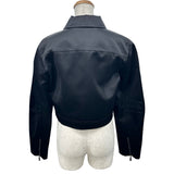 FOXEY BOUTIQUE サテンライダースジャケット 39141 ブラック ポリエステル レディース ライダースジャケット