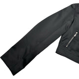 FOXEY BOUTIQUE サテンライダースジャケット 39141 ブラック ポリエステル レディース ライダースジャケット