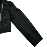 FOXEY BOUTIQUE サテンライダースジャケット 39141 ブラック ポリエステル レディース ライダースジャケット