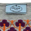 プラダ PRADA 花柄刺繍ノースリーブカットソー 39412 グレー コットン レディース その他トップス
