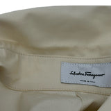 サルヴァトーレ・フェラガモ Salvatore Ferragamo 半袖シャツワンピース ベージュ コットン レディース ワンピース