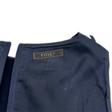 フォクシー FOXEY Champagne ノースリーブワンピース 35905 ネイビー ウール レディース ワンピース