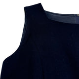 フォクシー FOXEY Champagne ノースリーブワンピース 35905 ネイビー ウール レディース ワンピース