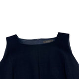 フォクシー FOXEY Champagne ノースリーブワンピース 35905 ネイビー ウール レディース ワンピース