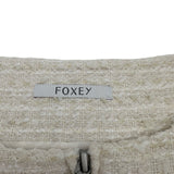 フォクシー FOXEY ツイード ノースリーブワンピース 40545 ホワイト ツイード レディース ワンピース