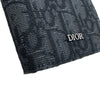 クリスチャン・ディオール Christian Dior カードホルダー ブラック シルバー金具 オブリークキャンバス ユニセックス カードケース