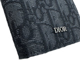 クリスチャン・ディオール Christian Dior カードホルダー ブラック シルバー金具 オブリークキャンバス ユニセックス カードケース