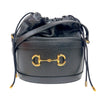 グッチ GUCCI ホースビット1995バケットショルダー 602118 ブラック　ゴールド金具 レザー レディース ショルダーバッグ
