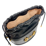 グッチ GUCCI ホースビット1995バケットショルダー 602118 ブラック　ゴールド金具 レザー レディース ショルダーバッグ