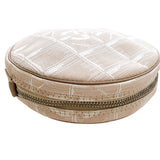 シャネル CHANEL ニュートラベルラインポーチ A17682 ベージュ　シルバー金具 ナイロンジャガード レディース ポーチ