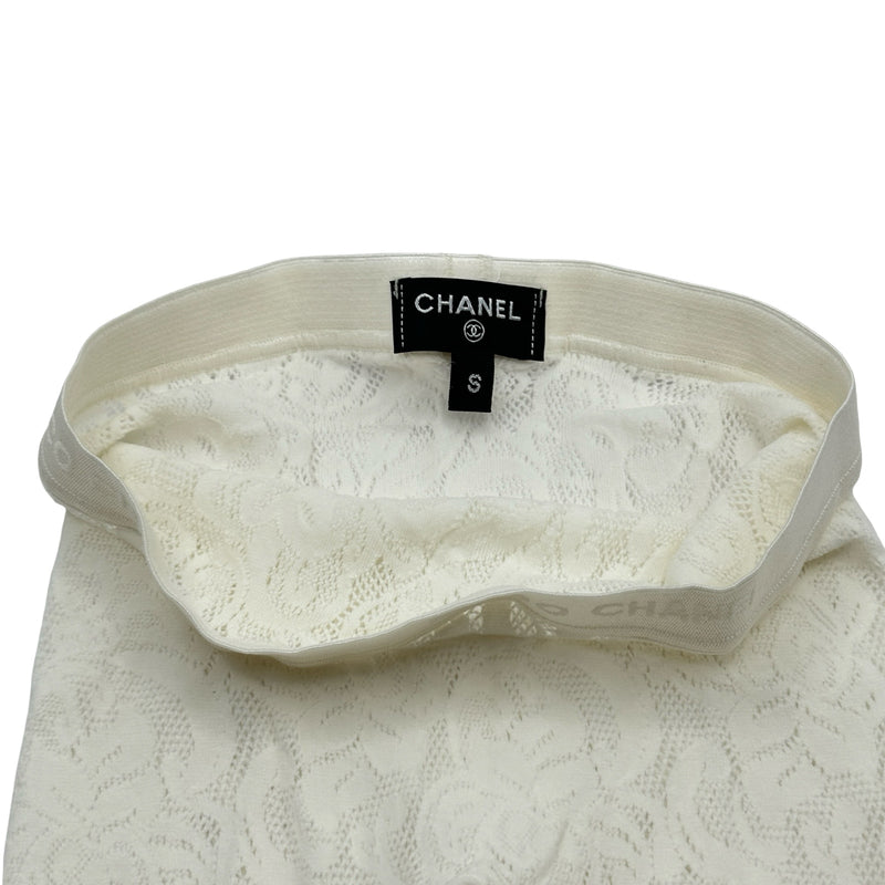 シャネル CHANEL ココマークレースタイツ ホワイト レディース その他