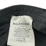 バレンシアガ BALENCIAGA ロゴ刺繡ベースボールキャップ 452245 ブラック コットン メンズ その他ファッション雑貨
