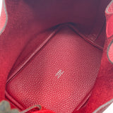 エルメス HERMES ピコタンロックPM C刻 ルージュカザック シルバー金具 トリヨン レディース ハンドバッグ