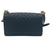 シャネル CHANEL ボーイシャネル25 Vステッチ A67086 ブラック カーフ レディース ショルダーバッグ