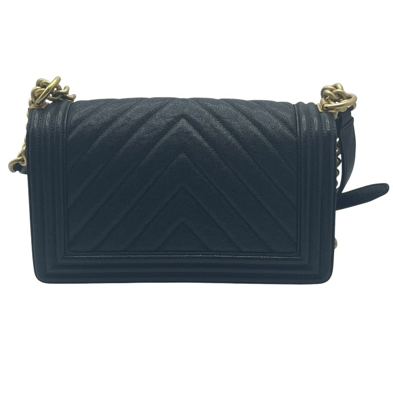 シャネル CHANEL ボーイシャネル25 Vステッチ A67086 ブラック カーフ