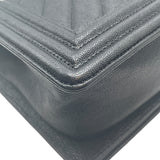 シャネル CHANEL ボーイシャネル25 Vステッチ A67086 ブラック カーフ レディース ショルダーバッグ