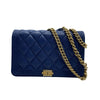 シャネル CHANEL ボーイシャネルチェーンウォレット A81969 28番台 ブルー ソフトキャビア レディース ショルダーバッグ