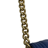 シャネル CHANEL ボーイシャネルチェーンウォレット A81969 28番台 ブルー ソフトキャビア レディース ショルダーバッグ