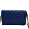 シャネル CHANEL ボーイシャネルチェーンウォレット A81969 28番台 ブルー ソフトキャビア レディース ショルダーバッグ