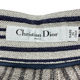 クリスチャン・ディオール Christian Dior ストライプストレートパンツ 051P40S1236 グレー ウール レディース パンツ