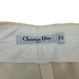 クリスチャン・ディオール Christian Dior シルク混ストレートパンツ 051P55S1212 アイボリー ウール レディース パンツ