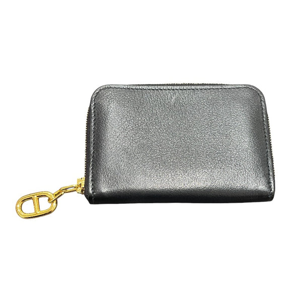 エルメス HERMES ジップアンゴーコンパクト W刻 ブラック ゴールド金具