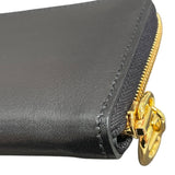 エルメス HERMES ジップアンゴーコンパクト W刻 ブラック ゴールド金具 エバーカラー ユニセックス コインケース