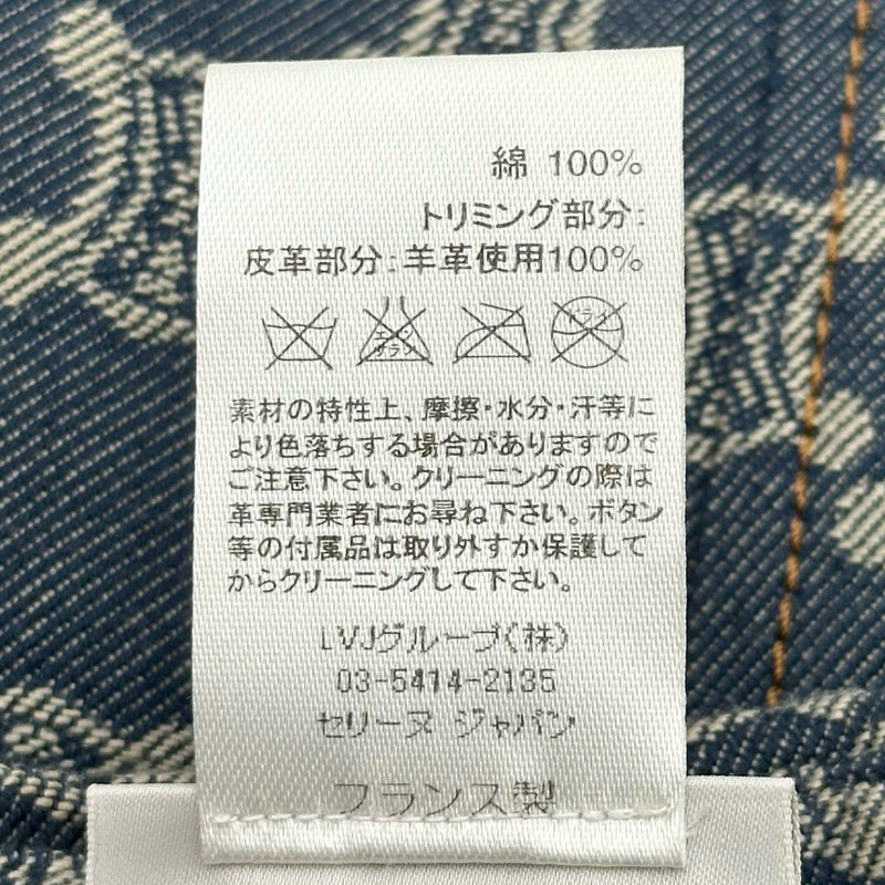 セリーヌ CELINE マカダム柄デニムジャケット ブルー デニム