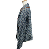 セリーヌ CELINE マカダム柄デニムジャケット ブルー デニム レディース デニムジャケット