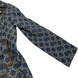 セリーヌ CELINE マカダム柄デニムジャケット ブルー デニム レディース デニムジャケット
