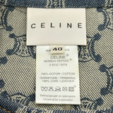 セリーヌ CELINE マカダム柄デニムジャケット ブルー デニム レディース デニムジャケット