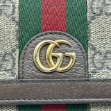グッチ GUCCI オフィディアコンパクトウォレット 598662 ブラウン GGスプリーム/レザー レディース 二つ折り財布