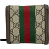 グッチ GUCCI オフィディアコンパクトウォレット 598662 ブラウン GGスプリーム/レザー レディース 二つ折り財布