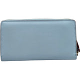 グッチ GUCCI ヒグチユウコ ジップアラウンドウォレット 847918 ライトブルー ゴールド金具 レザー レディース 長財布