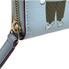 グッチ GUCCI ヒグチユウコ ジップアラウンドウォレット 847918 ライトブルー ゴールド金具 レザー レディース 長財布