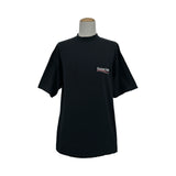 バレンシアガ BALENCIAGA キャンペーンロゴ刺繡半袖Tシャツ 641675 ブラック コットン メンズ 半袖Ｔシャツ