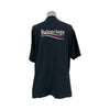 バレンシアガ BALENCIAGA キャンペーンロゴ刺繡半袖Tシャツ 641675 ブラック コットン メンズ 半袖Ｔシャツ
