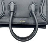 セリーヌ CELINE ラゲージナノショッパー ネイビー ゴールド金具 カーフスキン レディース ショルダーバッグ