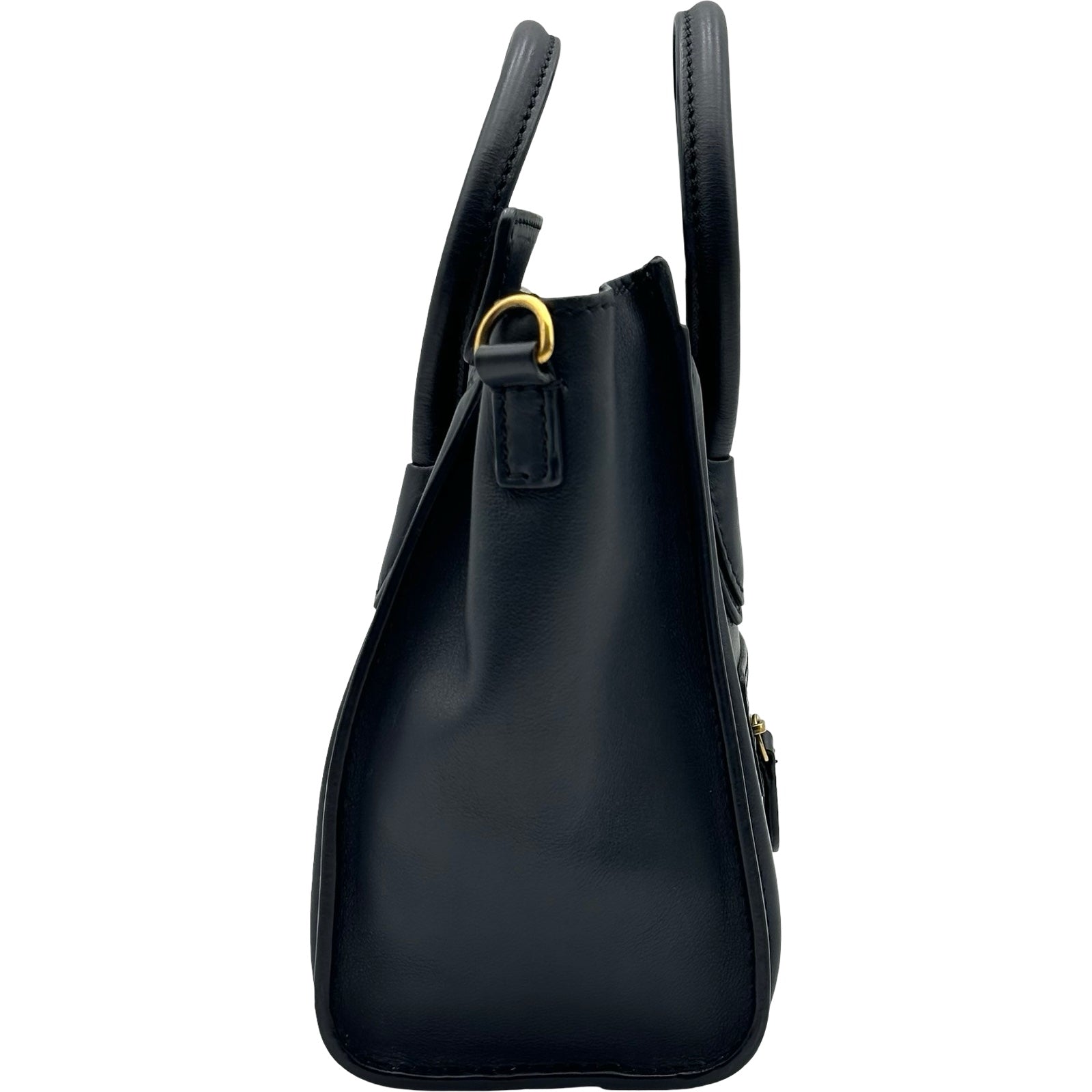 セリーヌ CELINE ラゲージナノショッパー ネイビー ゴールド金具