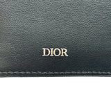 クリスチャン・ディオール Christian Dior 2つ折りカードホルダー 2ESCH138 ブラック シルバー金具 グラビティレザー メンズ カードケース