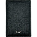 クリスチャン・ディオール Christian Dior 2つ折りカードホルダー 2ESCH138 ブラック シルバー金具 グラビティレザー メンズ カードケース