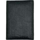 クリスチャン・ディオール Christian Dior 2つ折りカードホルダー 2ESCH138 ブラック シルバー金具 グラビティレザー メンズ カードケース