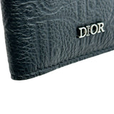 クリスチャン・ディオール Christian Dior 2つ折りカードホルダー 2ESCH138 ブラック シルバー金具 グラビティレザー メンズ カードケース