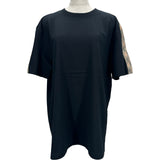 バーバリー BURBERRY チェックライン半袖Tシャツ 8106248 ブラック コットン メンズ 半袖Ｔシャツ