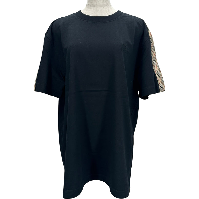 バーバリー BURBERRY チェックライン半袖Tシャツ 8106248 ブラック