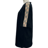バーバリー BURBERRY チェックライン半袖Tシャツ 8106248 ブラック コットン メンズ 半袖Ｔシャツ